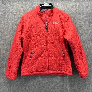 Vintage Spyder Jacket 10 Large Red Quilted Full Zip Lightweight Ski Coat USA